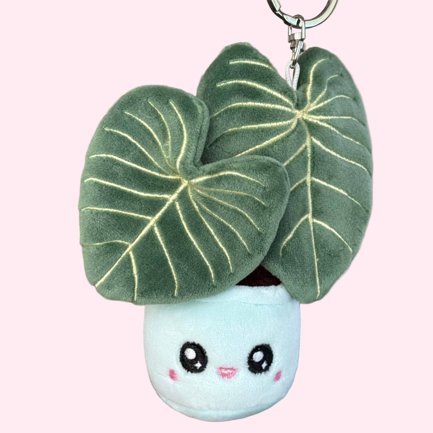 Philodendron Gloriosum Plush Keychain | 5″ Rare Houseplant Bag Charm