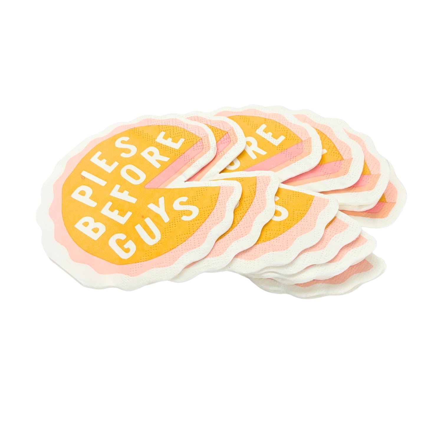 Pies Before Guys Die-Cut Party/Beverage/Cocktail Napkins