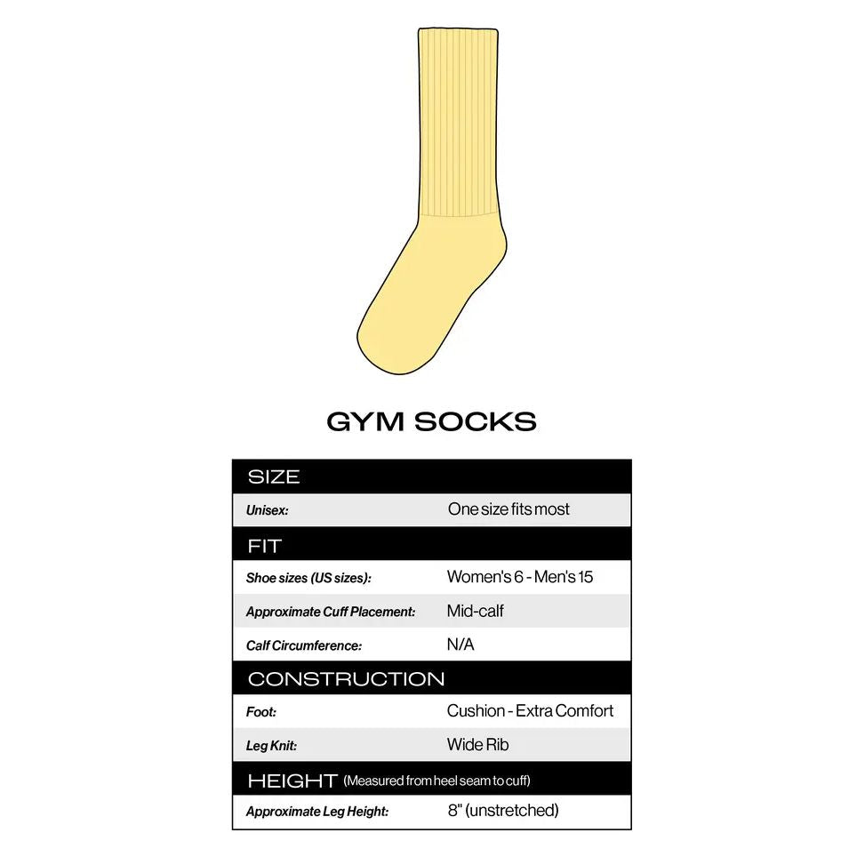 Pinball - Neon Rainbow Gym Crew Socks | Black Cotton Socks | Unisex