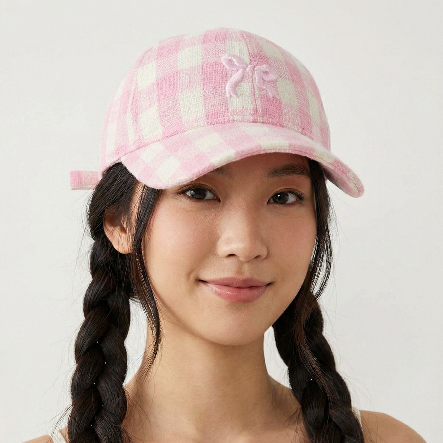 Pink Bow Baseball Cap | Cute Bow Embroidered Women’s Cap | Adjustable Casual Hat