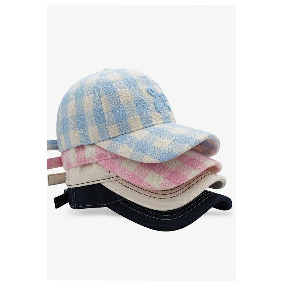 Pink Bow Baseball Cap | Cute Bow Embroidered Women’s Cap | Adjustable Casual Hat