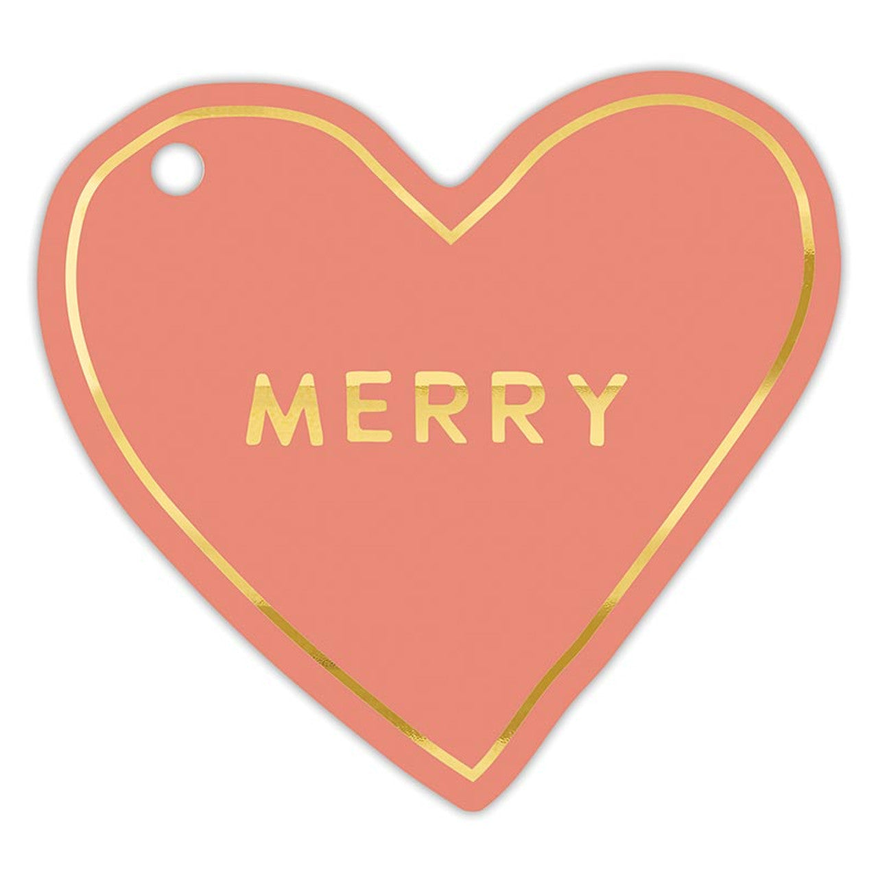 Pink Christmas Die-Cut Heart Gift Tag Book | 24 Gold Foil Blush Holiday Tags with Twine-Santa Barbara Design Studio-The Bullish Store
