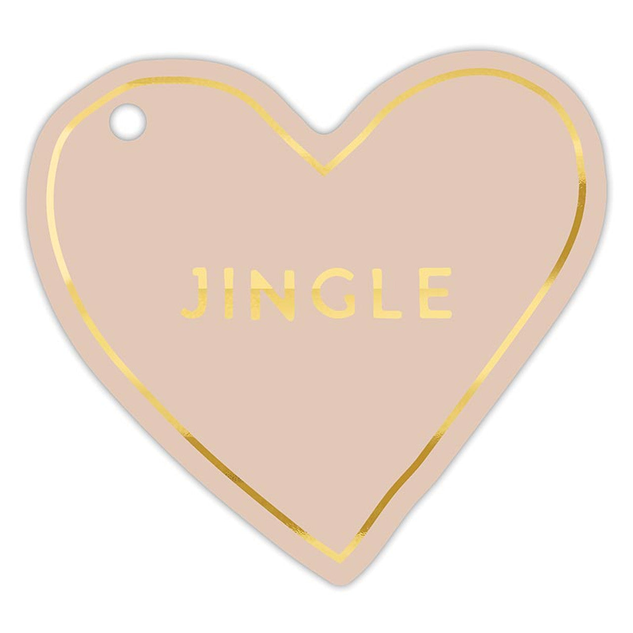 Pink Christmas Die-Cut Heart Gift Tag Book | 24 Gold Foil Blush Holiday Tags with Twine-Santa Barbara Design Studio-The Bullish Store