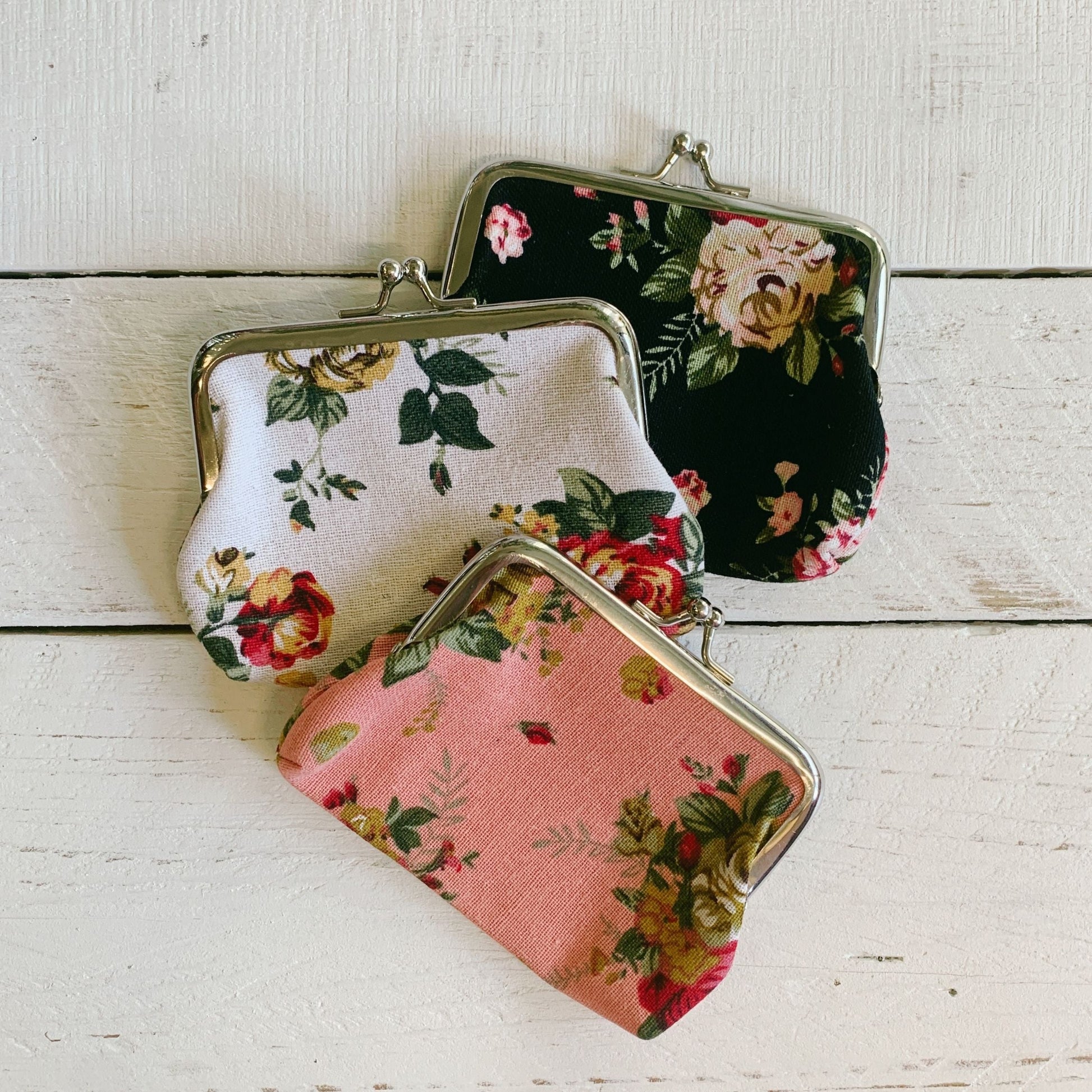 Pink Floral Coin Purse | Tiny Trinkets Storage