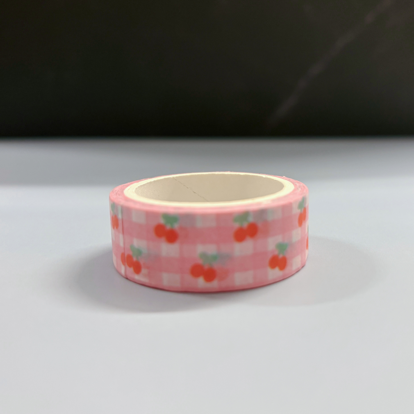 Pink Gingham Cherries Washi Tape | Aesthetic Dopamine Y2K Decorative Masking Tape
