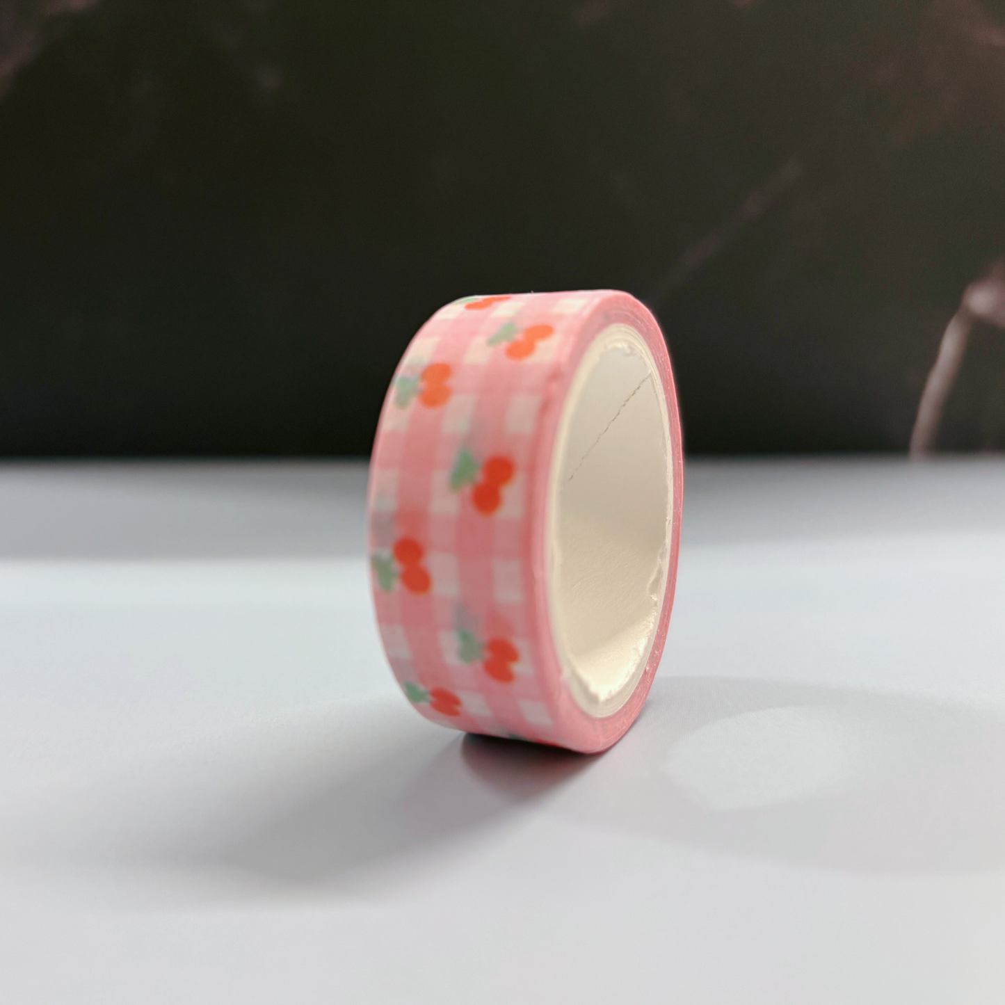 Pink Gingham Cherries Washi Tape | Aesthetic Dopamine Y2K Decorative Masking Tape