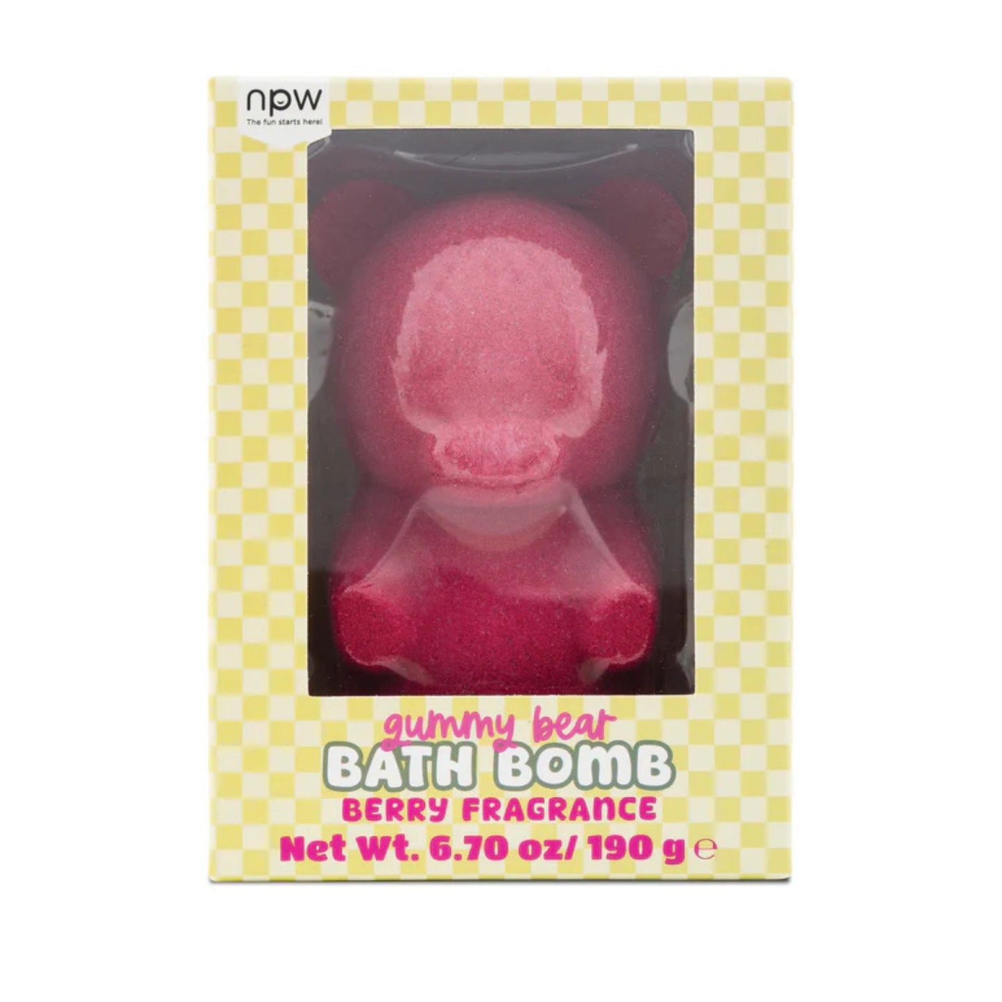 Pink Gummy Bear Bath Bomb | Berry-Scented Fizzing Bath Bomb