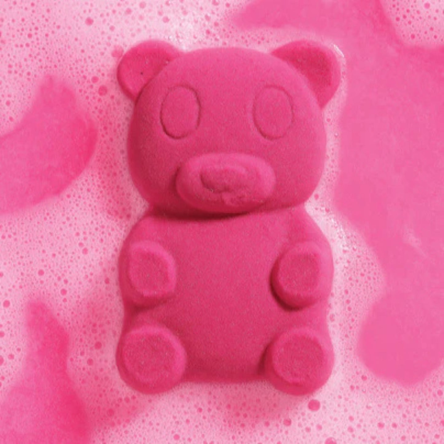 Pink Gummy Bear Bath Bomb | Berry-Scented Fizzing Bath Bomb