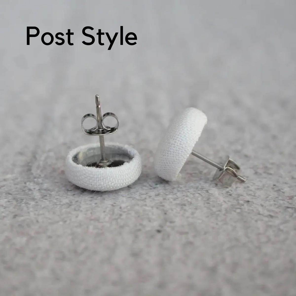 Monstera Fabric Button Earrings | Handmade in the US