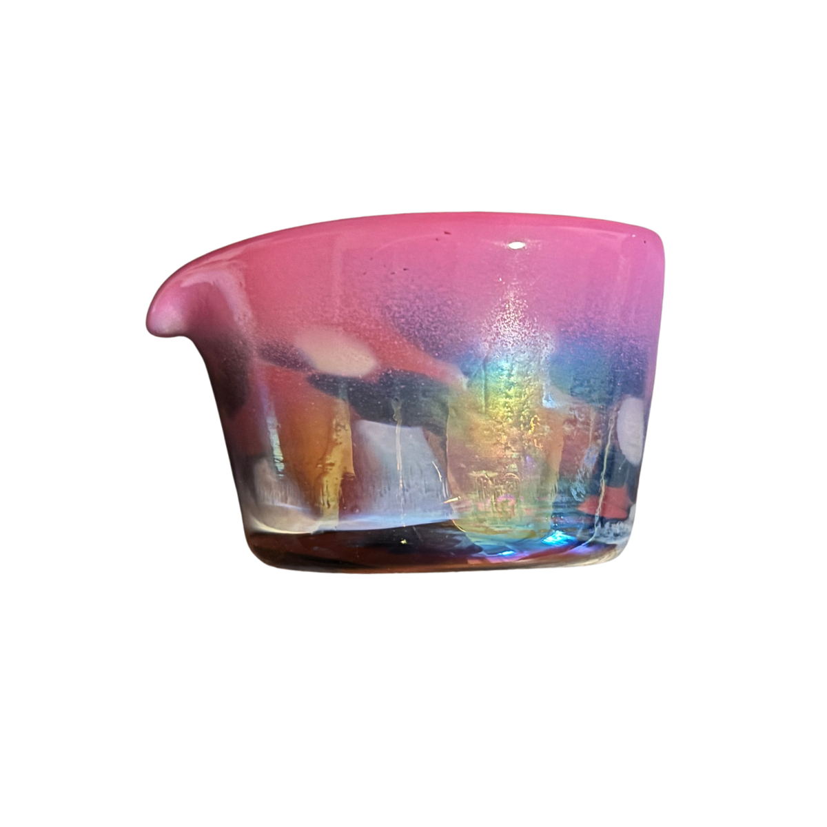 Pink Ombre Heart Candle Small | Amber Spruce Scented Glass Candle-47th & Main-The Bullish Store