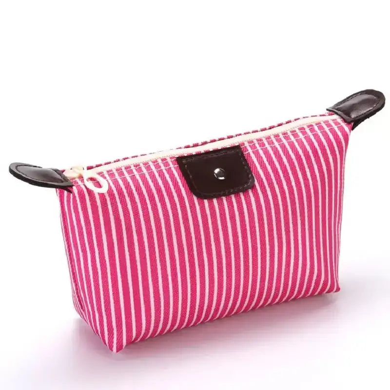 Pink Portable Lightweight Cosmetics Bag | Travel Toiletry Organizer