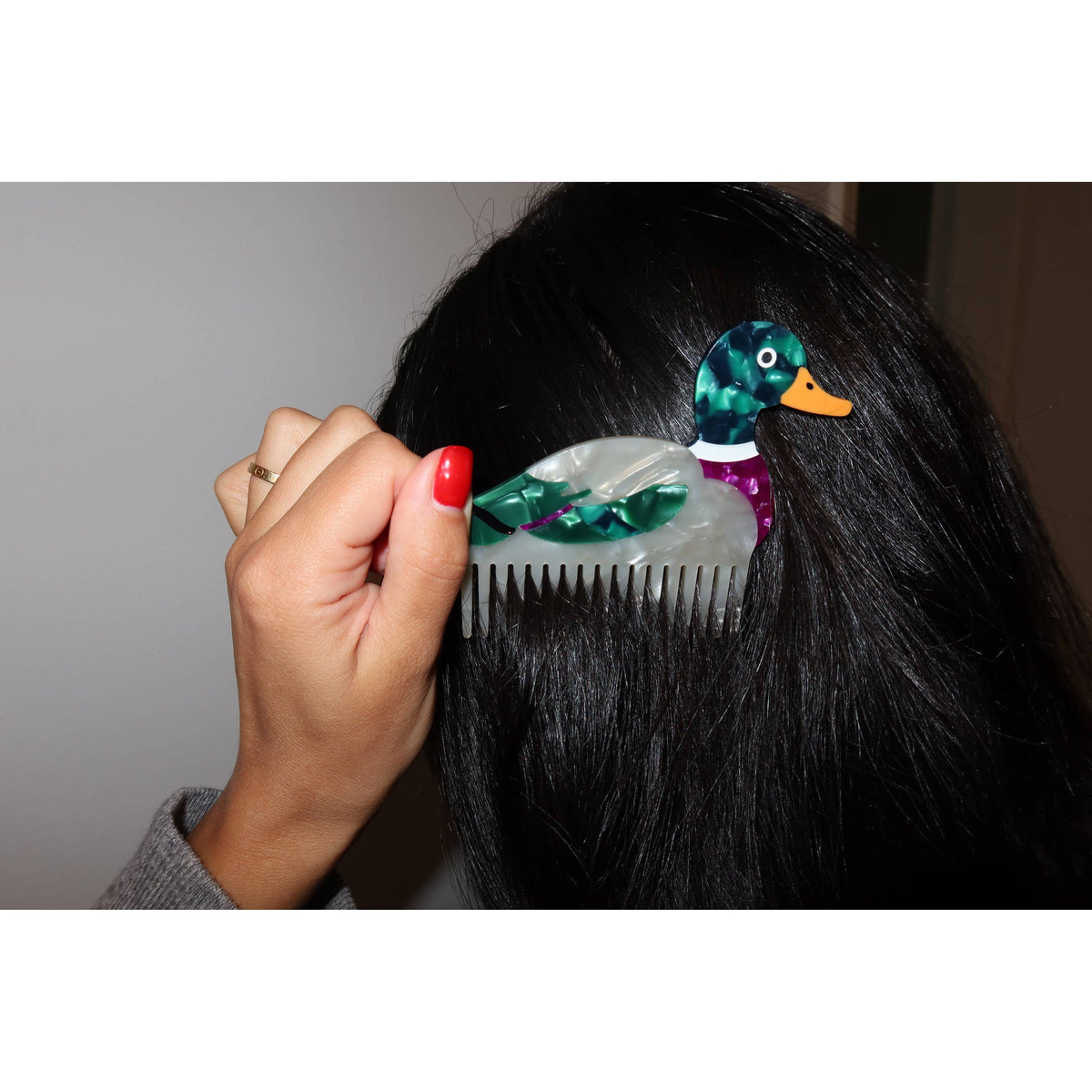 Pink Queen of Hearts Wide-Tooth Mini Comb-Living Royal-The Bullish Store