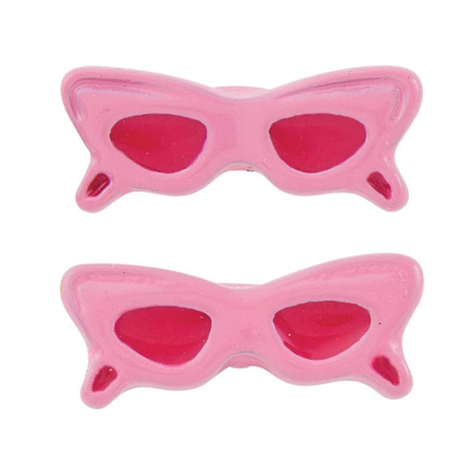 Pink Sunglasses Novelty Earrings | Cute Shady Glasses Studs, Fun Fashion Jewelry