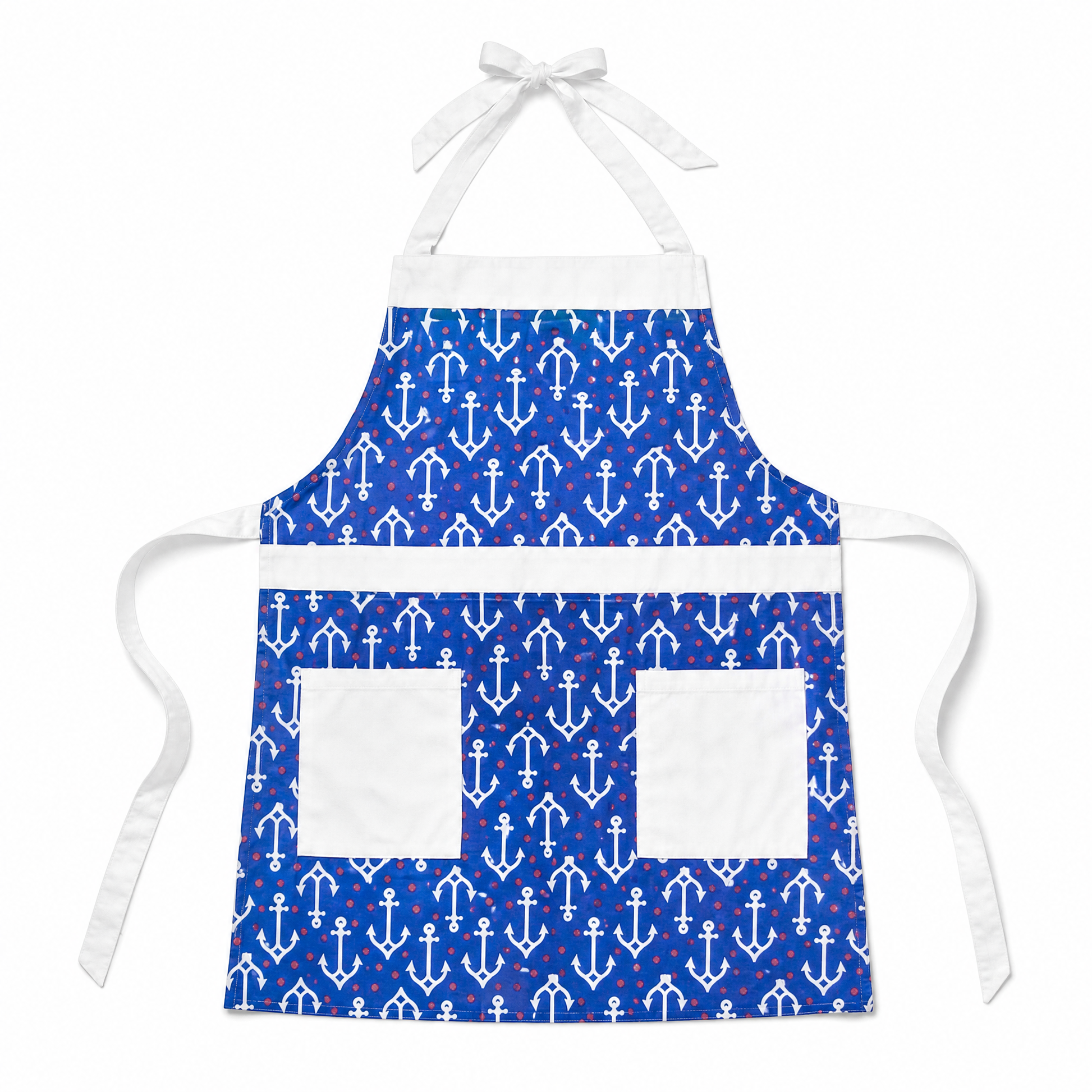 Pinup Girl Retro Nautical Anchor Apron | Blue Sailor Apron Kitchen Gift-Sourpuss-The Bullish Store