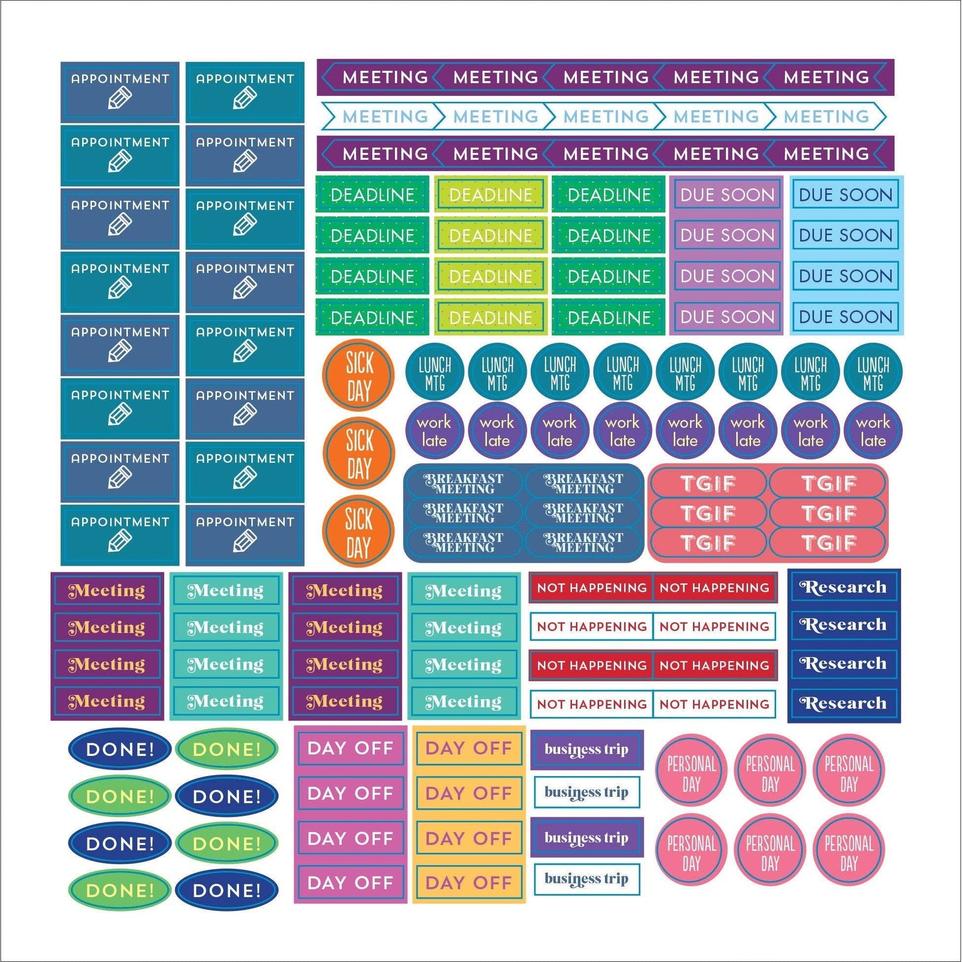 Plan It! A Sticker Book for All Your Productivity Needs | Decals Organizational Book