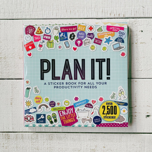 Plan It! A Sticker Book for All Your Productivity Needs | Decals Organizational Book