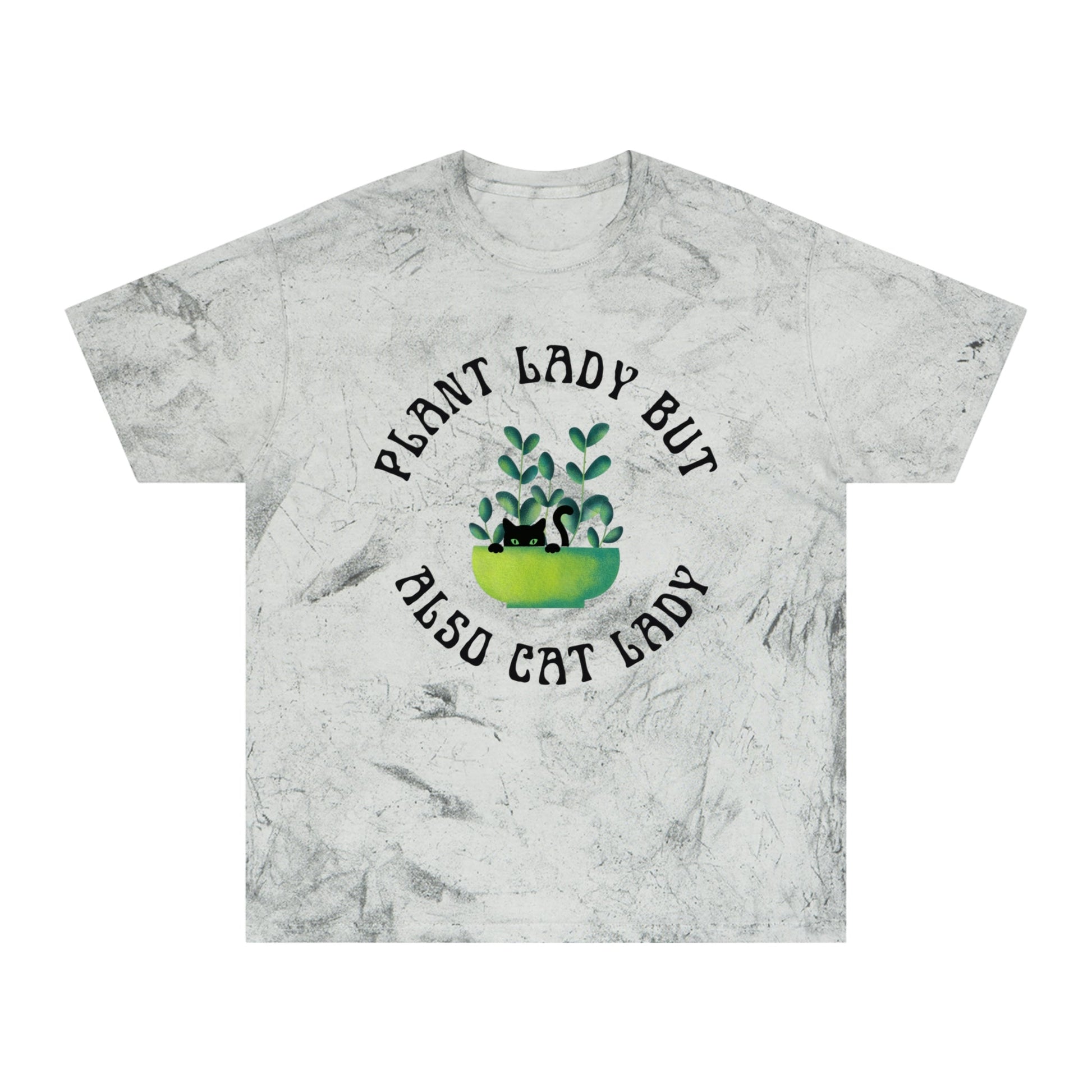 Plant Lady But Also Cat Lady Color Blast T-Shirt