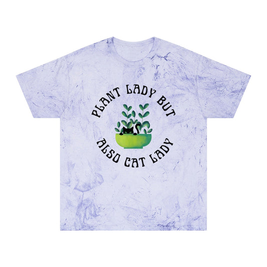 Plant Lady But Also Cat Lady Color Blast T-Shirt