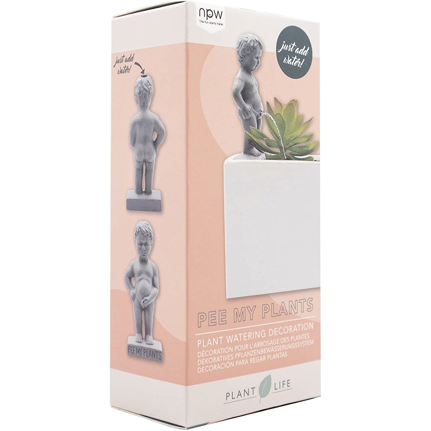 Plant Life Pee My Plants Mini Garden Statue | Make Watering Your Plant More Fun