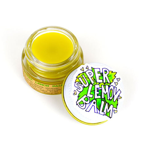 Plant Makeup Super Lemon Balm | Handmade in Glass Jar | Lip Treatment Moisturizer