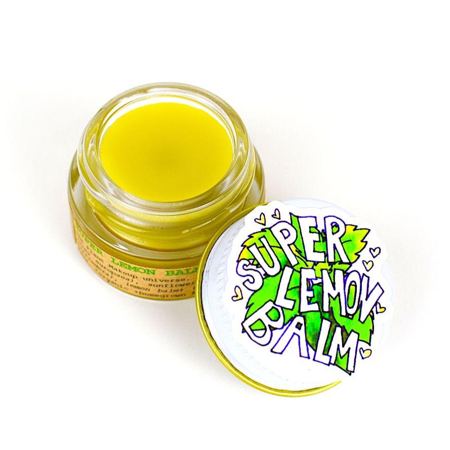 Plant Makeup Super Lemon Balm | Handmade in Glass Jar | Lip Treatment Moisturizer