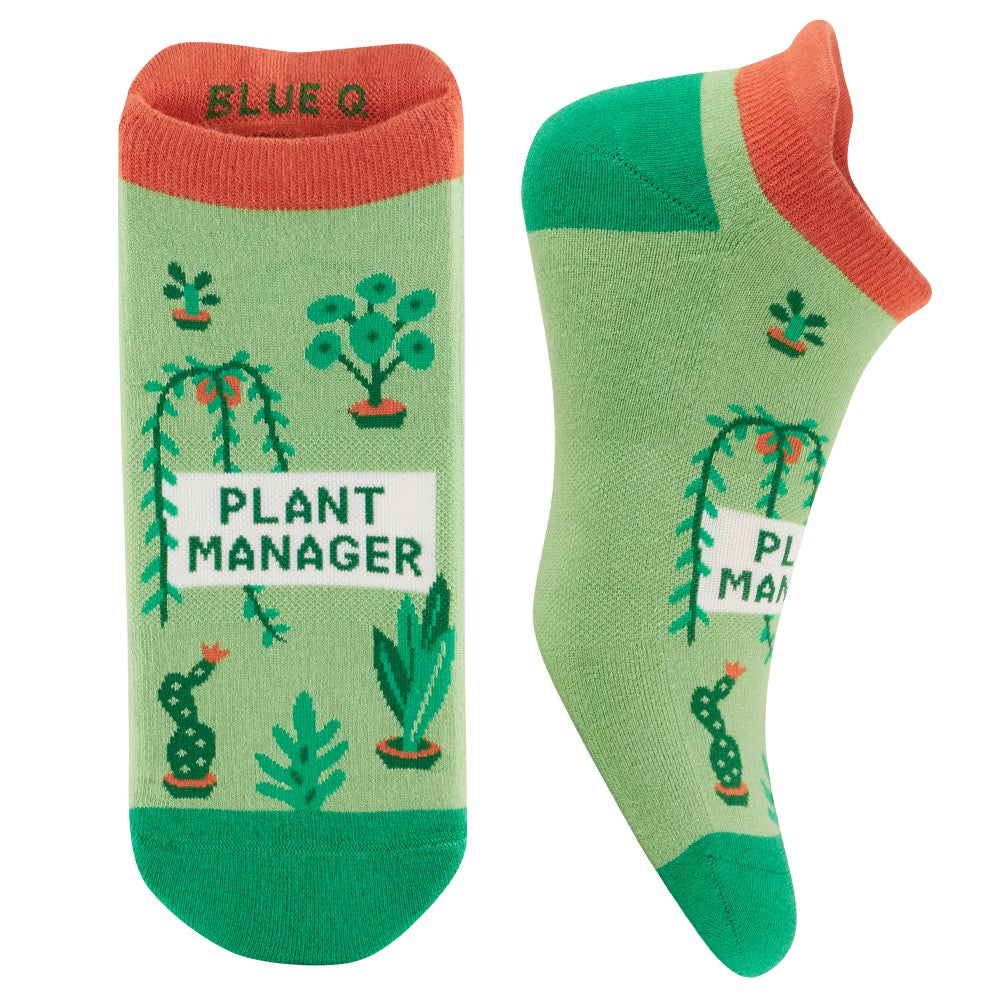 Plant Manager Women's or Unisex Sneaker Socks [2 Size Options] | BlueQ at GetBullish