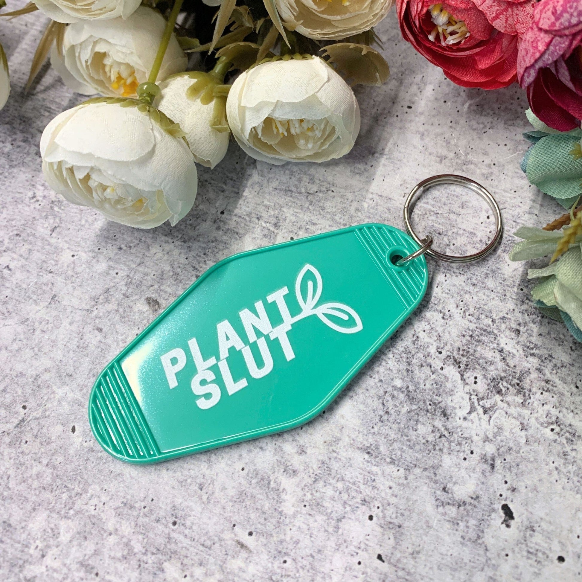 Plant Slut Leaf Motel Style Keychain 🌿