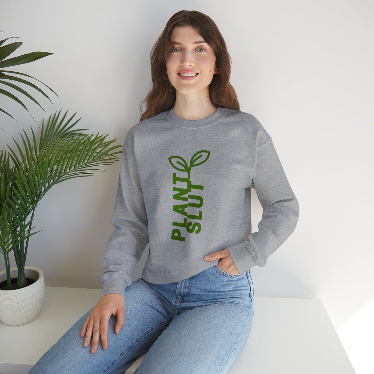 Plant Slut 🌱 Unisex Heavy Blend™ Crewneck Sweatshirt Sizes SM-5XL | Plus Size Available