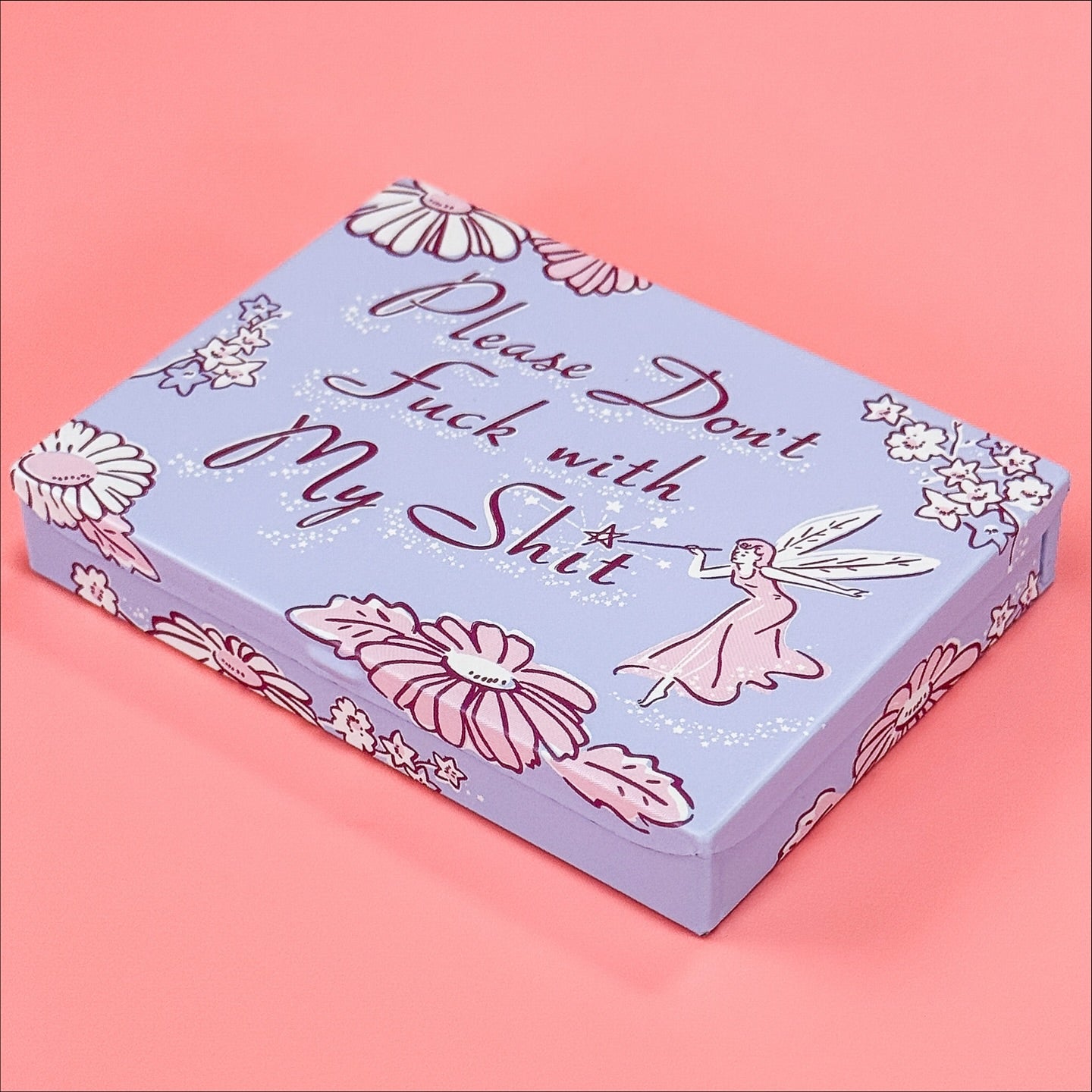 Please Don't Fuck With My Shit Pocket Box | Small Tin Case | 4.25" X 0.75" | BlueQ at GetBullish