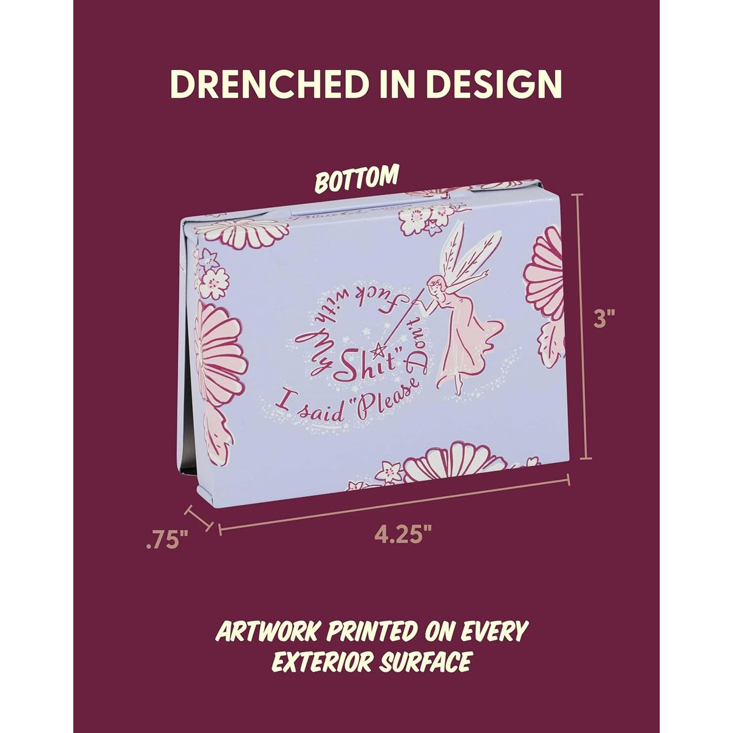 Please Don't Fuck With My Shit Pocket Box | Small Tin Case | 4.25" X 0.75" | BlueQ at GetBullish