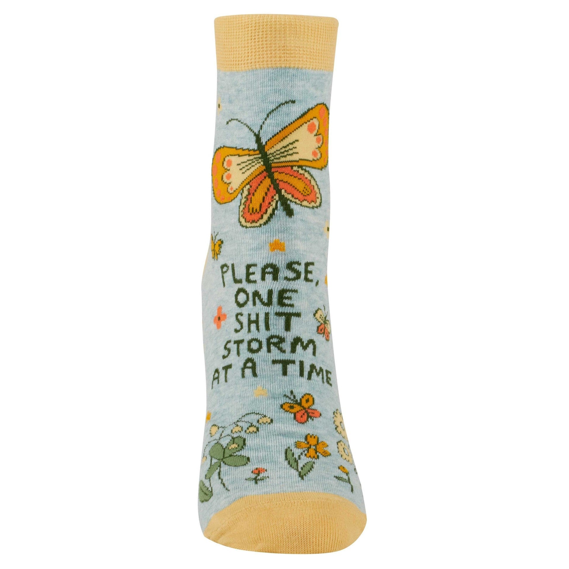 Please One Shitstorm At A Time Women's Ankle Socks | BlueQ at GetBullish