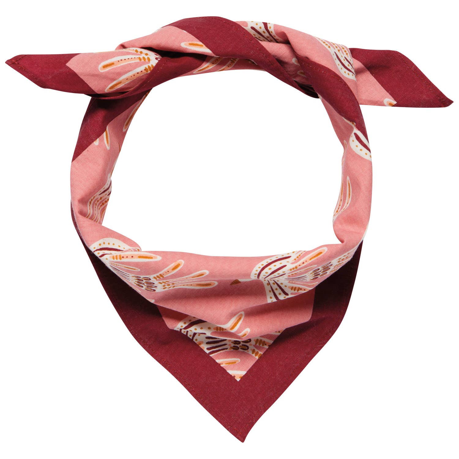 Plume Recycled Cotton Bandana | Neck Scarf Headband in Soft Pink Hues