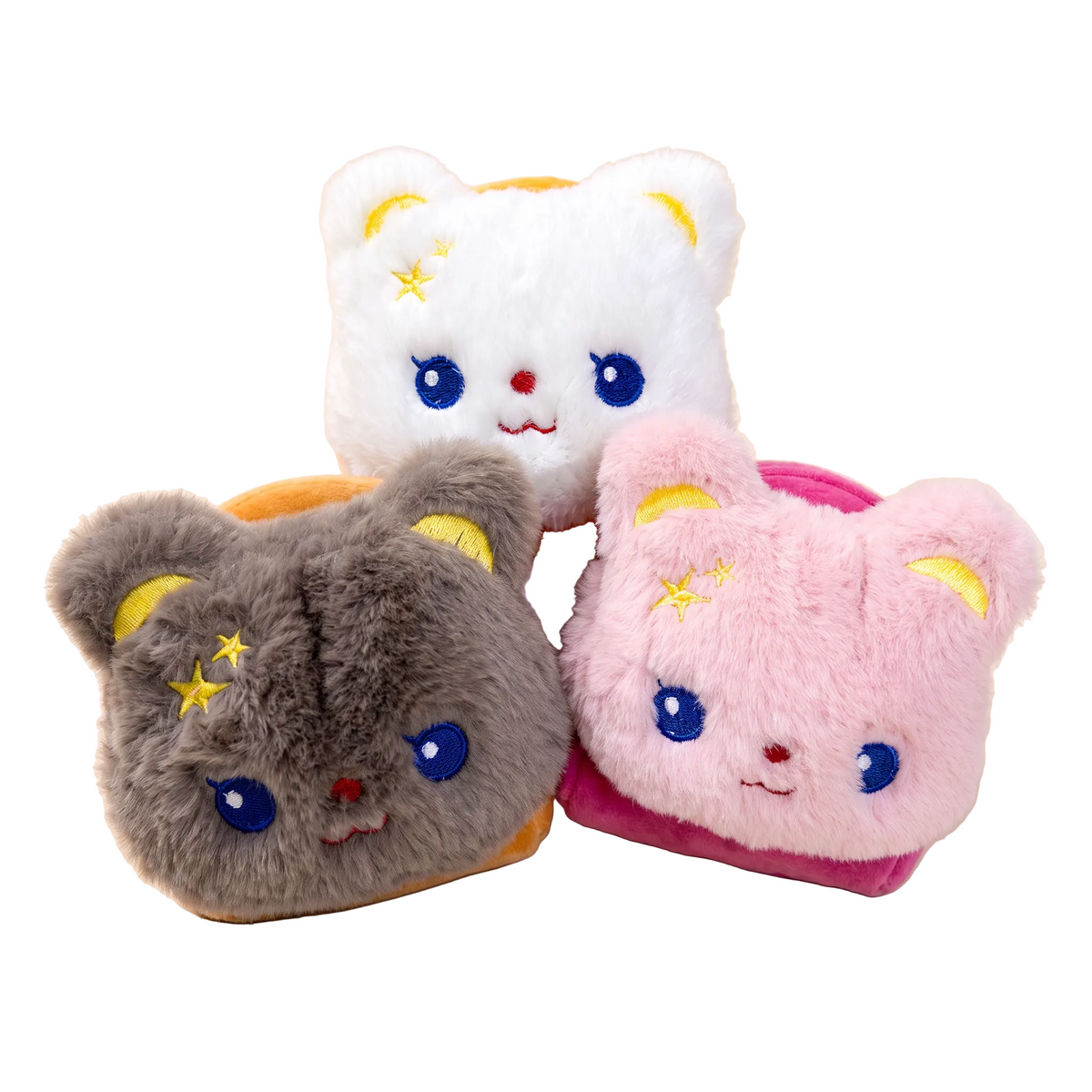 Plush Bear Coin Purse Keychain | Kawaii Bag Charm-Crover-The Bullish Store