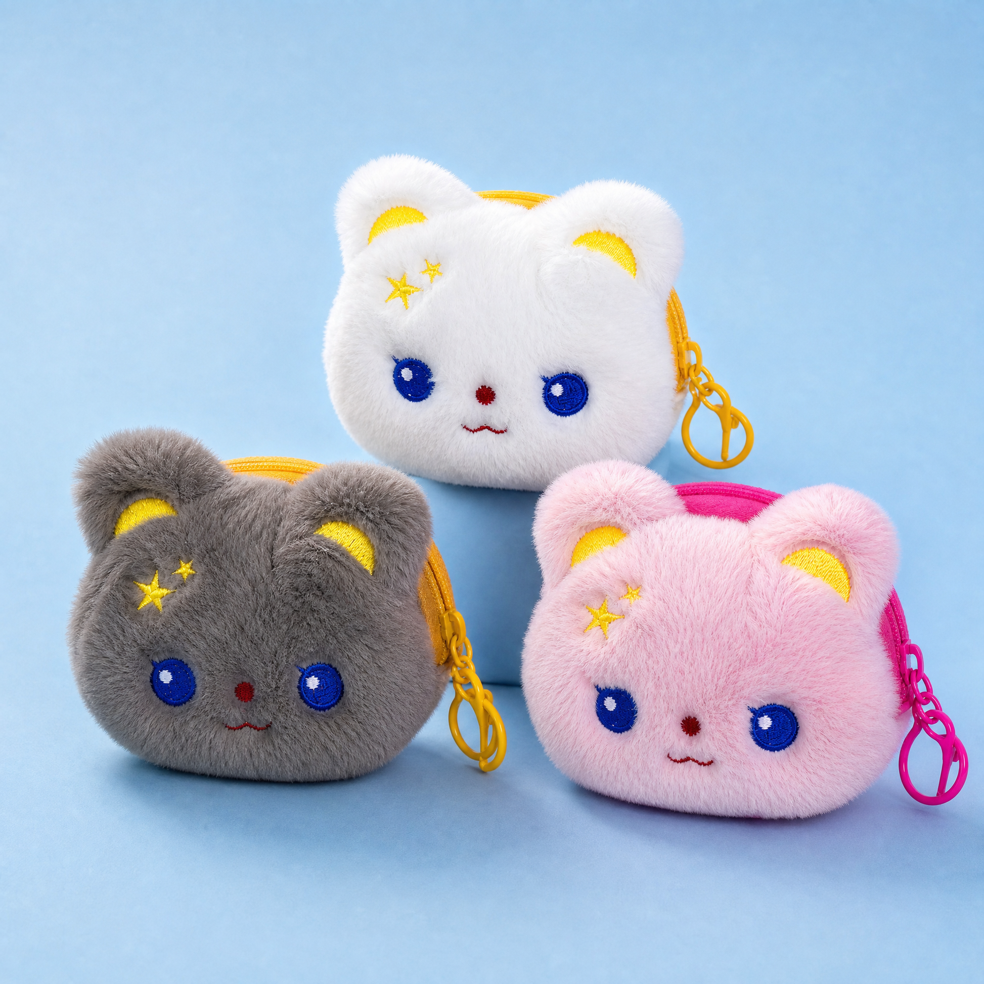 Plush Bear Coin Purse Keychain | Kawaii Bag Charm-Crover-The Bullish Store