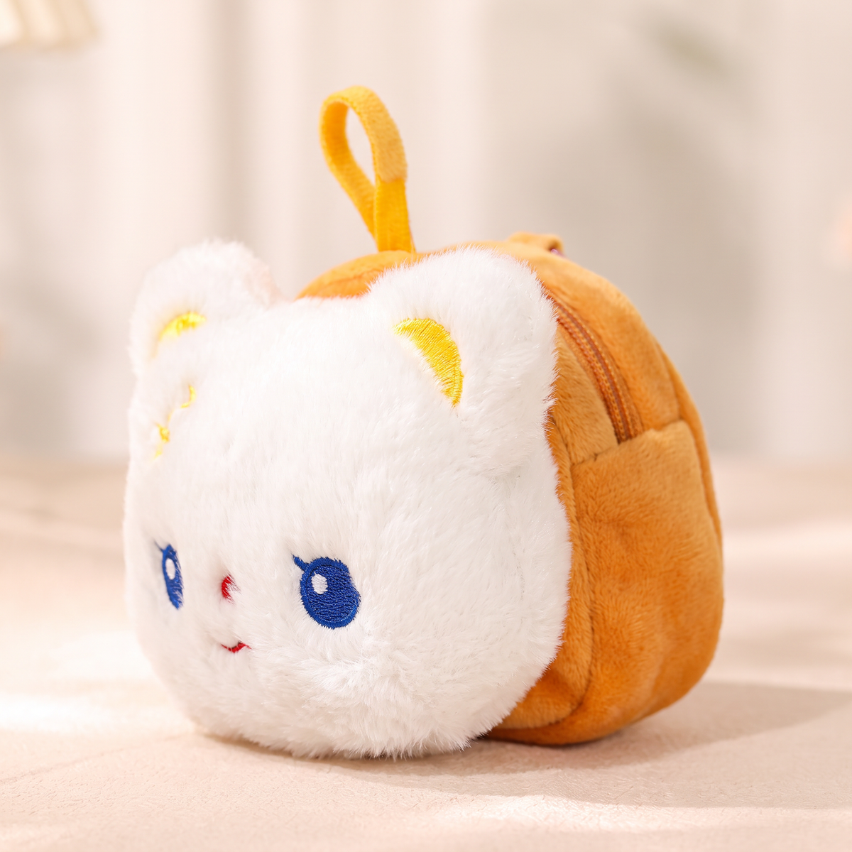 Plush Bear Coin Purse Keychain | Kawaii Bag Charm-Crover-The Bullish Store