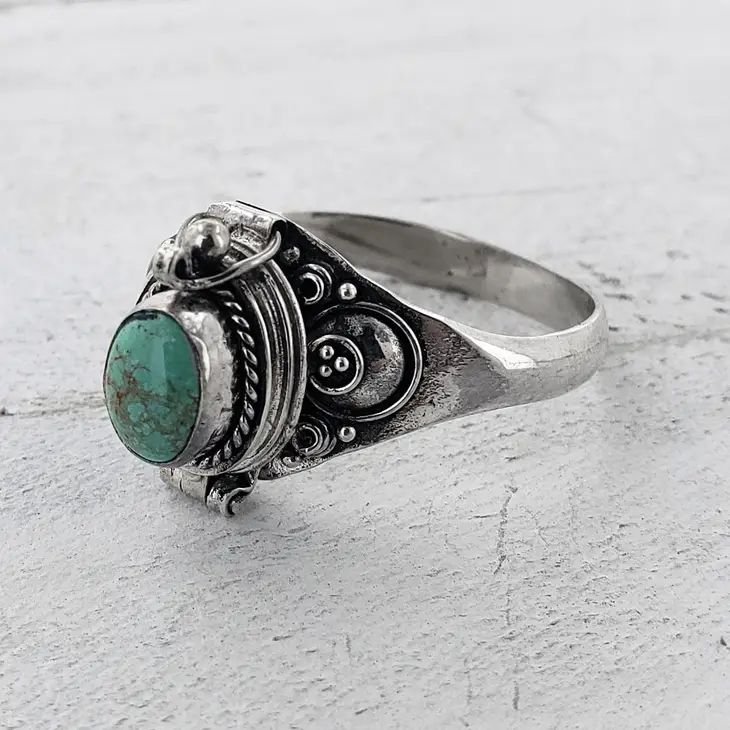 Poison Ring | Turquoise and Sterling Silver | Sizes 7-8