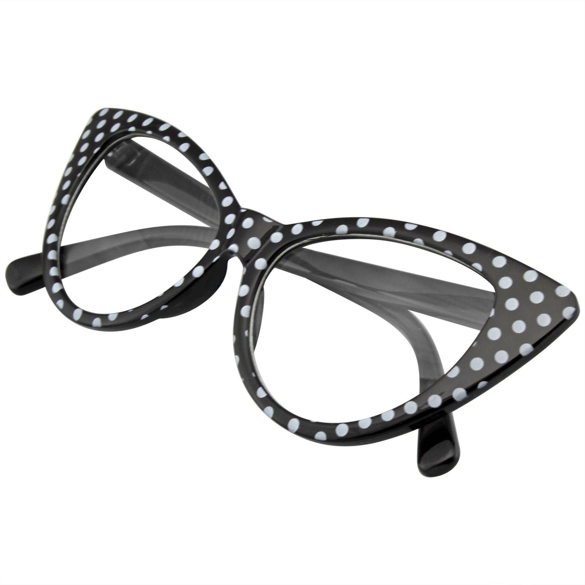 Polka Dot Super Cat Eye Glasses | Vintage Inspired Fashion Eyewear
