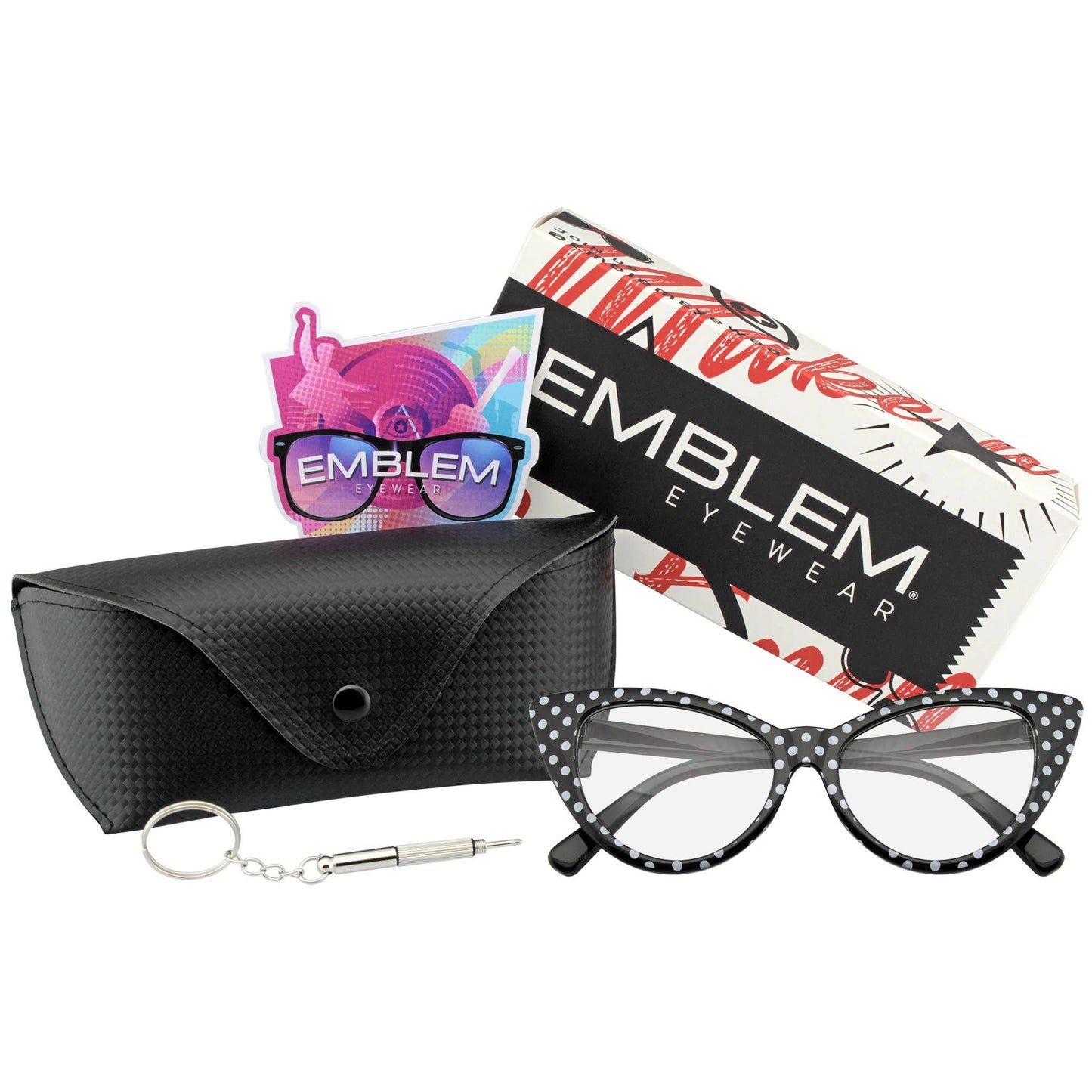 Polka Dot Super Cat Eye Glasses | Vintage Inspired Fashion Eyewear