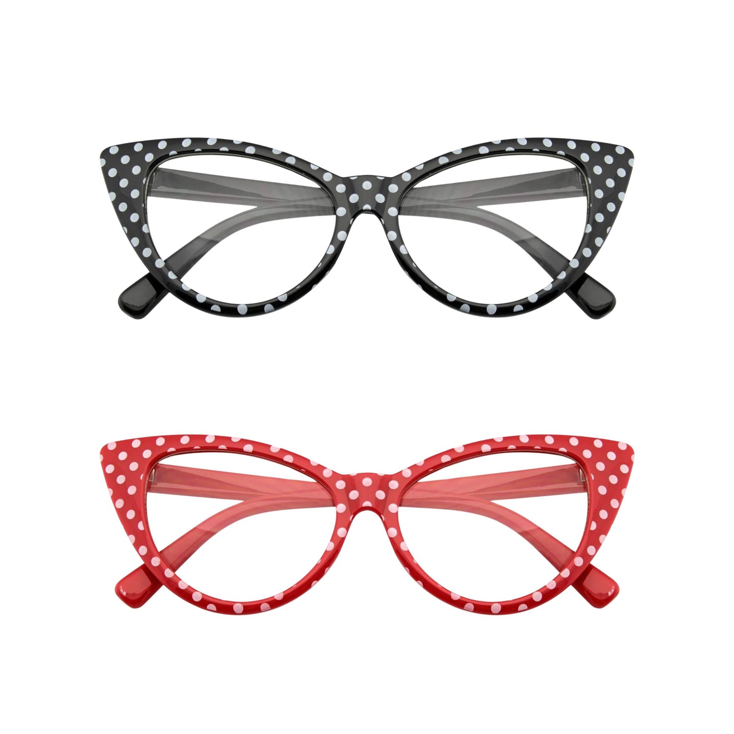 Polka Dot Super Cat Eye Glasses | Vintage Inspired Fashion Eyewear