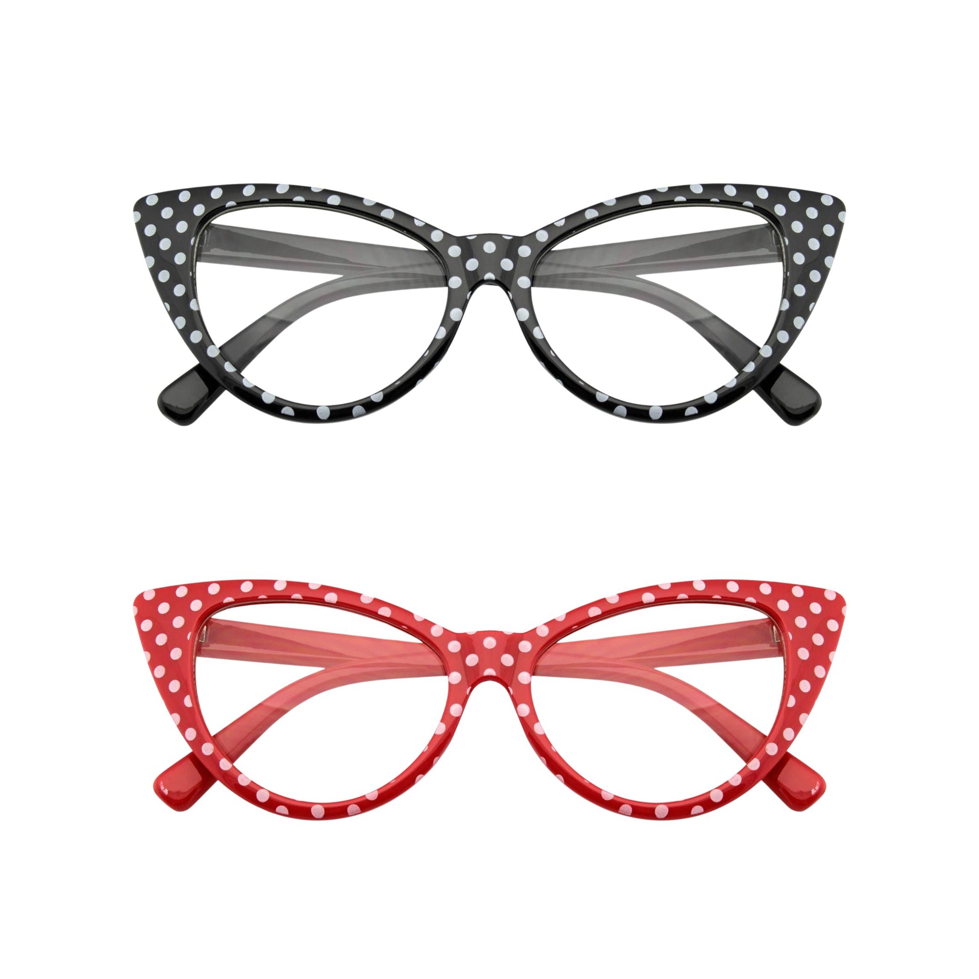 Polka Dot Super Cat Eye Glasses | Vintage Inspired Fashion Eyewear