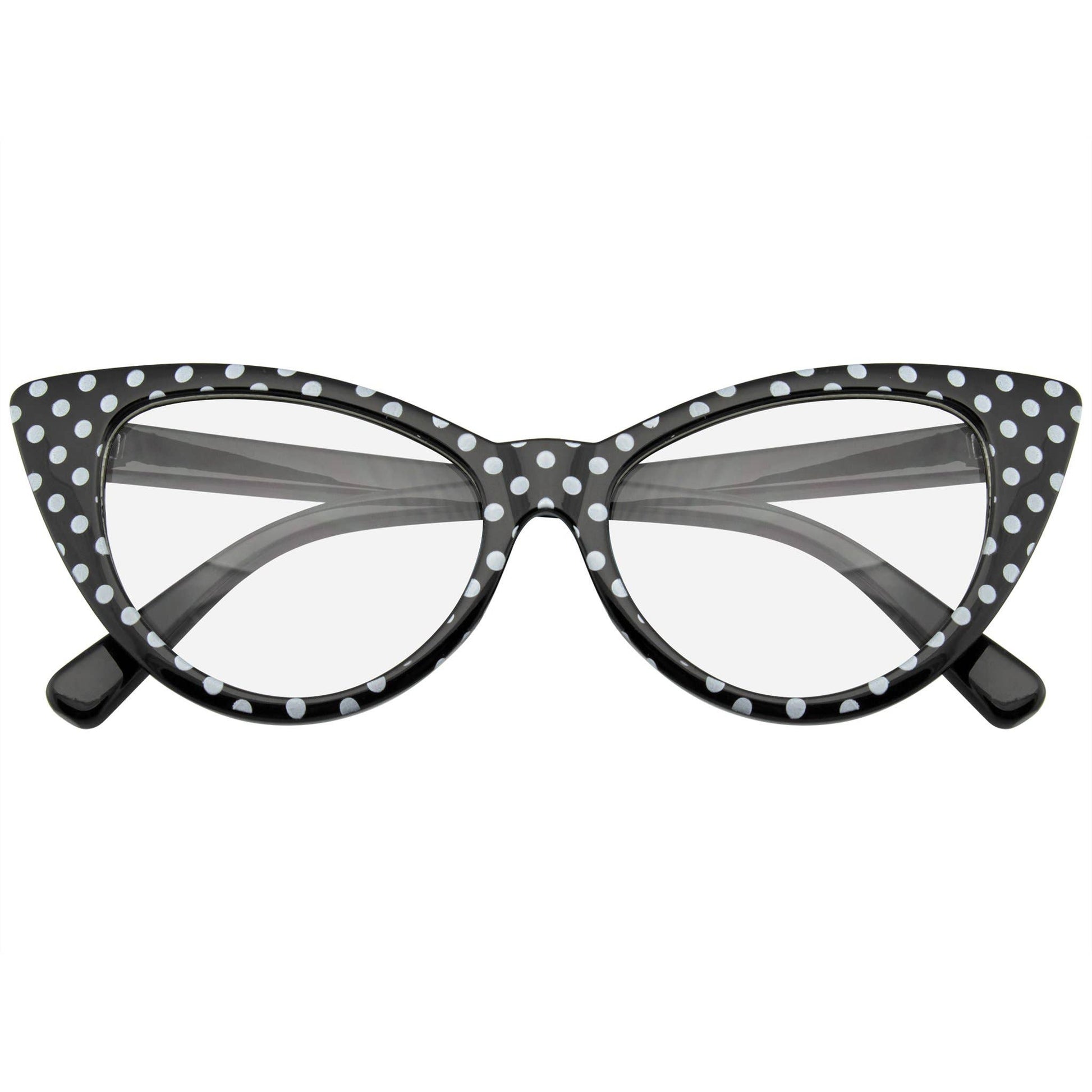 Polka Dot Super Cat Eye Glasses | Vintage Inspired Fashion Eyewear