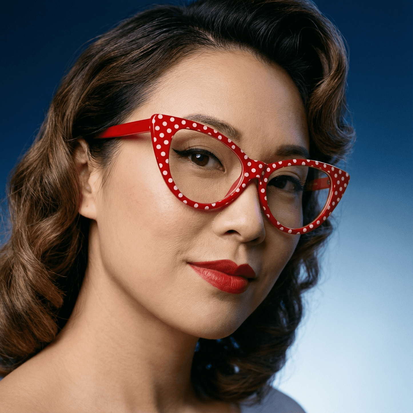 Polka Dot Super Cat Eye Glasses | Vintage Inspired Fashion Eyewear