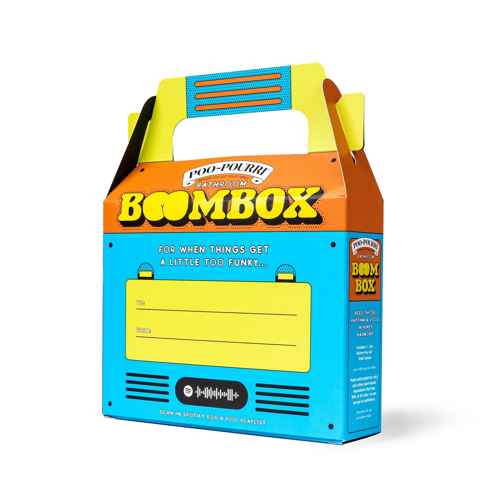 Poo~Pourri Bathroom Boombox Toilet Spray Gift Set in Original Citrus + Fresh Air Scent | 2 Bathroom Sprays