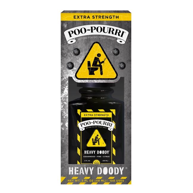 Poo~Pourri Heavy Doody Toilet Spray in Cedarwood + Pine + Citrus Scent | 2 oz. Mini Bathroom Air Freshener Deodorizer