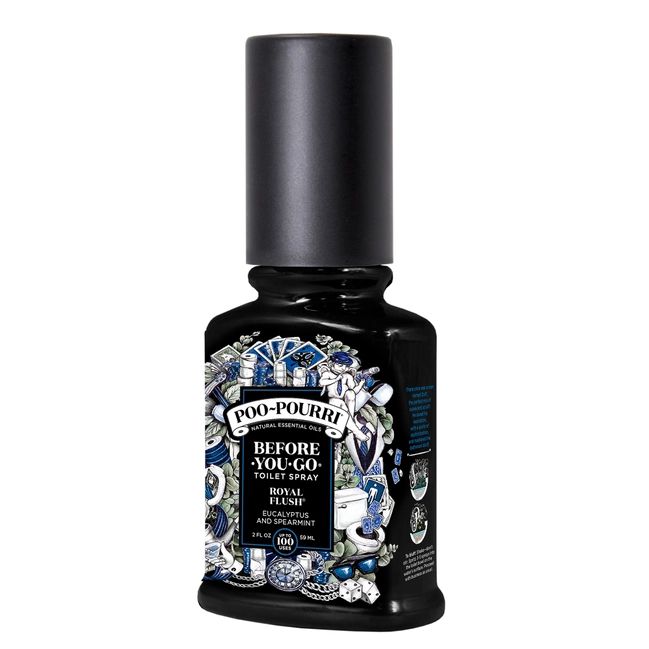 Poo~Pourri Royal Flush Toilet Spray in Eucalyptus + Spearmint Scent | 2 oz. Mini Bathroom Air Freshener Deodorizer