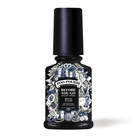 Poo~Pourri Royal Flush Toilet Spray in Eucalyptus + Spearmint Scent | 2 oz. Mini Bathroom Air Freshener Deodorizer