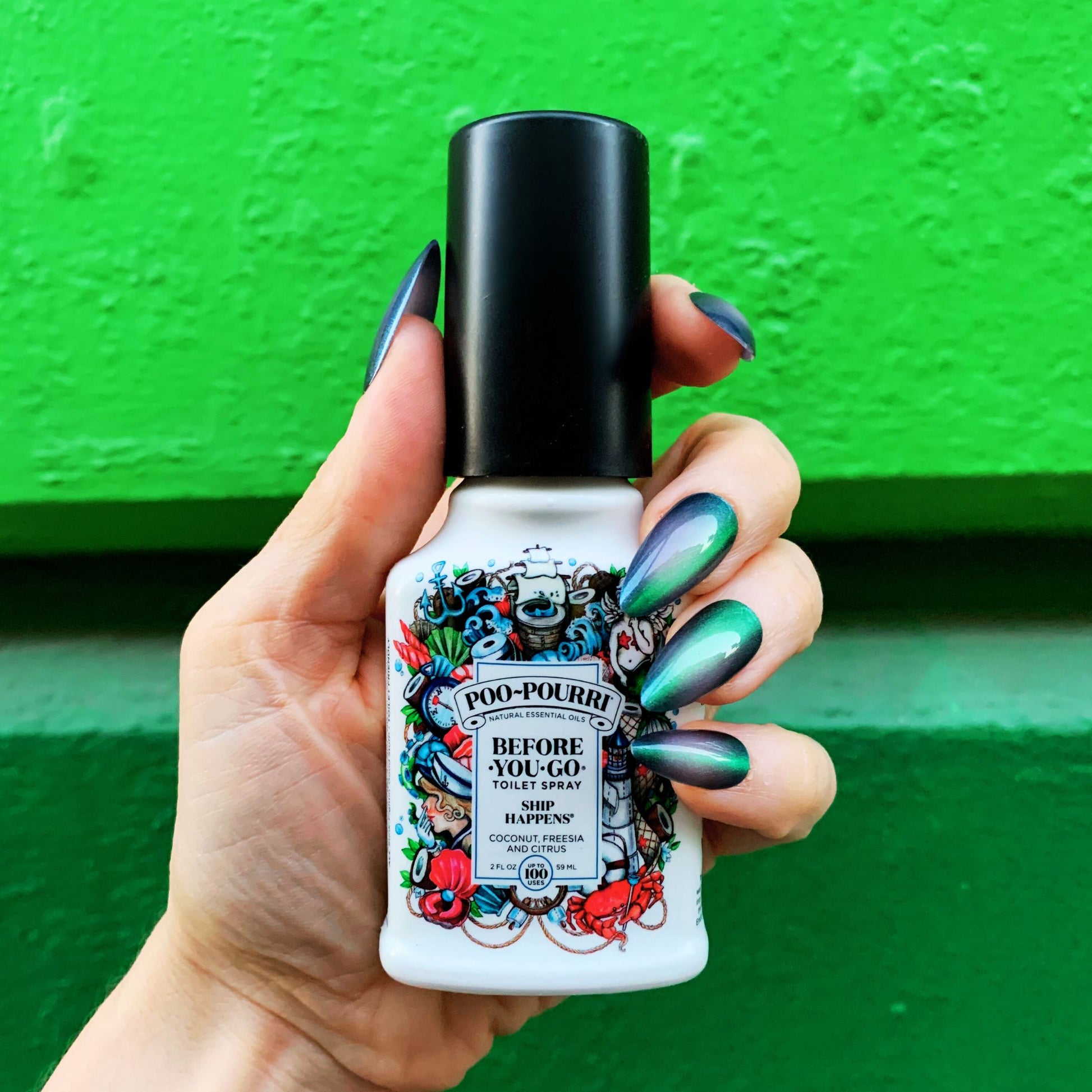 Poo~Pourri Ship Happens Toilet Spray in Coconut + Freesia + Citrus Scent | 2 oz. Mini Bathroom Air Freshener Deodorizer