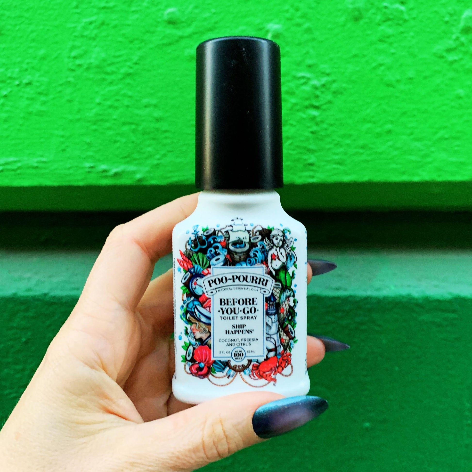 Poo~Pourri Ship Happens Toilet Spray in Coconut + Freesia + Citrus Scent | 2 oz. Mini Bathroom Air Freshener Deodorizer