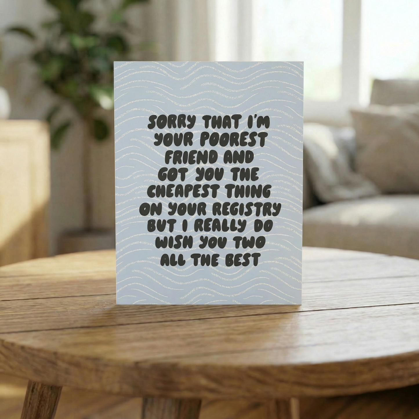 Poorest Friend Wedding Gift Card