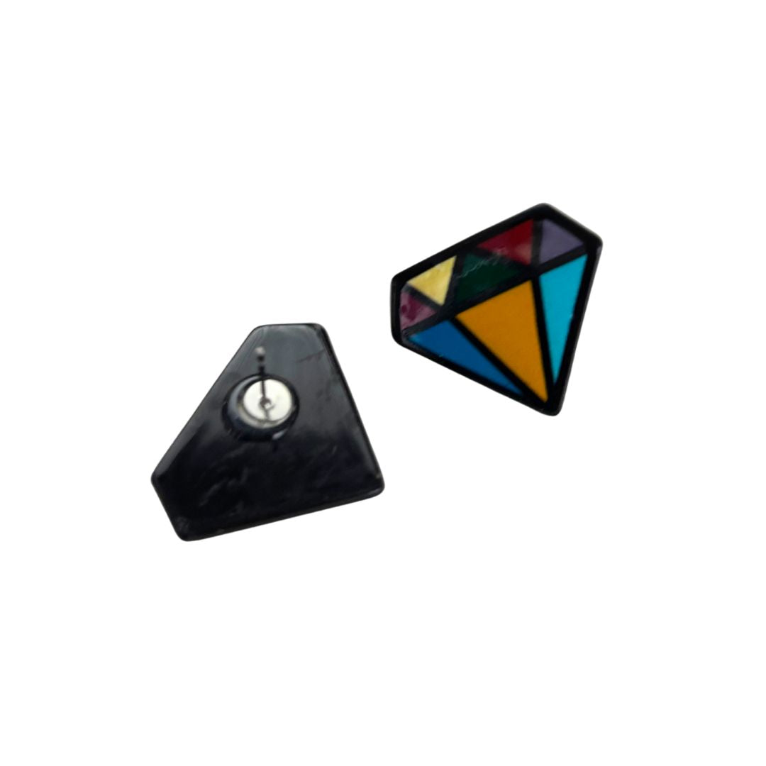 Pop Art High Gloss Statement Stud Earrings | 10 Designs to Choose From